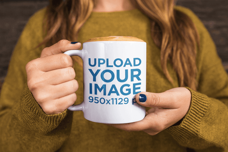 Woman Holding A Mug Mockup