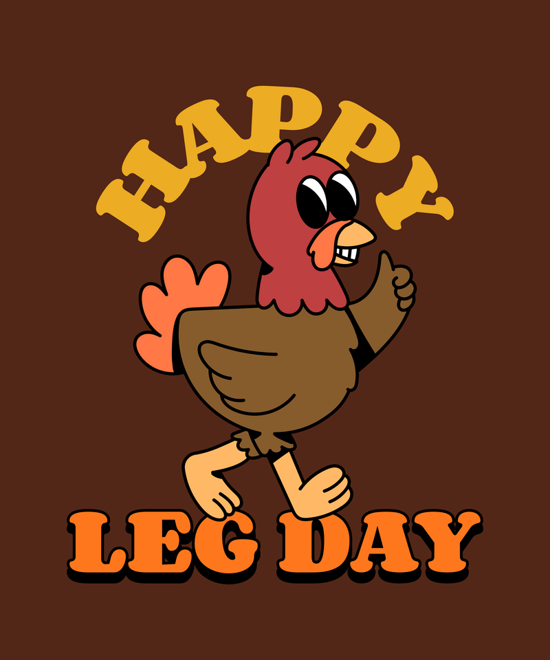 Thanksgiving T Shirt Design Template Featuring A Smiling Illustrated Turkey